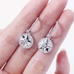 Boucles d'oreilles pendantes octogonales en moissanite, style classique et élégant, plaquées or 18 carats, en argent sterling, Tianyu Gems - Product Image 5