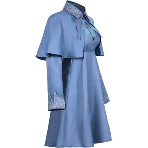 Disfraz de Fleur Delacour para adultos, vestido de brujas de <span class=keywords><strong>profesor</strong></span> azul con sombrero chal inspirado en TV y películas para niños, traje de Cosplay de Halloween - Product Image 3
