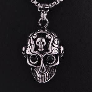 Collares con Colgantes de Fantasma para Hombre, Acero Inoxidable 316L, Acero Titanio, Accesorios de Hip Hop para Discoteca - Product Image 2