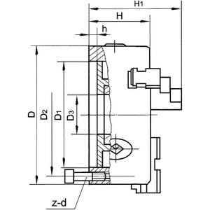 Fervi M049A/200 Mandrin auto-centrant de précision à 3 + 3 mors D.200 - Product Image 2