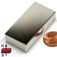 Aimant en néodyme rectangulaire en bloc, certifié ISO/TS 16949, permanent, N32 N42 N45 N50 N52, revêtu de nickel