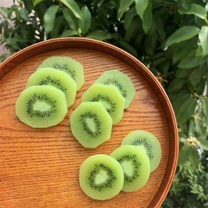 Rebanadas de Kiwi Artificiales de PVC Realistas, Pequeñas e Irregulares, Decoración de Frutas Falsas, Modelo de Comida Simulada Verde, DIY 1:1 - Product Image 2