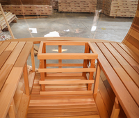 Luxuriöse Panorama-Fass-Sauna aus Massivholz für den Außenbereich, Anpassbare Saunakabine für 4-6 Personen, Heim-Spa & Garten