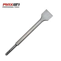 MAXSTI 40CR SDS Plus Forets à percussion en carbure, jeu de 4 pièces, burins plats et burins en U pour démolition de murs en béton et de roches