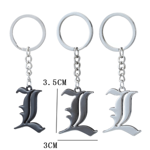 Portachiavi <span class=keywords><strong>Anime</strong></span> <span class=keywords><strong>Death</strong></span> <span class=keywords><strong>Note</strong></span> L in Lega di Zinco di Alta Qualità, Ciondolo a Forma di Quaderno Nero, Vendita all'Ingrosso - Product Image 3