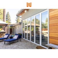 Portes accordéon en PVC de conception aux normes européennes Portes pliantes en verre UPVC Portes pliantes isolées pour patio