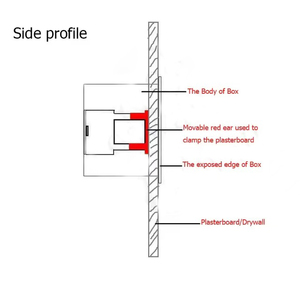 Caja de revestimiento seco duradero para placa de yeso, panel de yeso, interruptor de pared de 47mm de profundidad, caja tipo 86, casete de enchufe de pared - Product Image 6