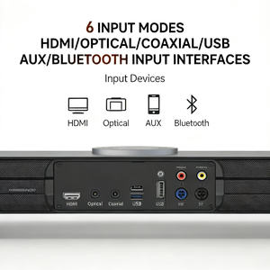 Barra de Sonido Delgada para TV, Montable en Pared, Sistema de Audio de Cine en Casa Todo en Uno con Control Remoto, Modos de Ecualización, HD-019P - Product Image 5