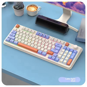 คีย์บอร์ดไร้สาย K94 RGB Backlit แบบสองโหมด USB Mechanical ดีไซน์ทันสมัย สีสันสวยงาม สำหรับโน้ตบุ๊ก แล็ปท็อป สินค้าใหม่สำหรับการค้าข้ามพรมแดน - Product Image 4