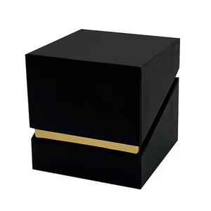 Bán buôn thanh lịch tùy chỉnh 2 miếng màu đen mờ hộp nước hoa với lá nóng <span class=keywords><strong>logo</strong></span> in cho bao bì sang trọng - Product Image 3