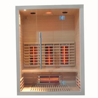 Sauna Infrarroja de Espectro Completo SS-300R, Tecnología de Calefacción Avanzada, Madera de Pino y Hemlock, para Sala de Estar, Dormitorio, Villa, Parque, Panel de Control, Vapor