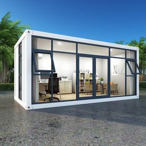 Portatile 40ft casa prefabbricata casa Flat Pack piccolo casa rimorchio di vetro ufficio sud-est asiatico Design per alberghi urbani - Product Image 1