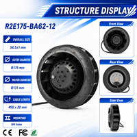 Ventilador Centrífugo Industrial Original de Alemania R2E175-BA62-12, Motor Duradero, Bajo Nivel de Ruido, Intercambiador de Calor, Ventilación
