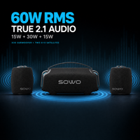 Système audio sans fil SOWO 2.1, 110W RMS, système de cinéma maison, ensemble de haut-parleurs satellites LE Auracast pour salon, jeux