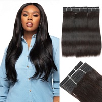 Vente en gros 6 à 30 pouces lisse remy extension de cheveux humains tissage faisceaux os naturel vague droite double dessiné cheveux humains vierges