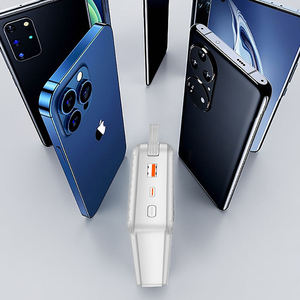 Gebra 65W Ultra Slim Portable Li-Polymer Battery Power Bank 20000mAh avec sorties USB/DC et Type-C, câble intégré, écran LED - Product Image 4
