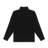AiNear Vente en gros Logo personnalisé Design Oem & Odm Pull à manches longues col roulé fermeture éclair noir pour homme en laine tricoté pull uni