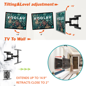 ขาแขวนทีวี Charm Mount Steel Full Motion ขนาด 32''-70'' หมุนได้ เอียงได้ +5/-3 องศา มาตรฐาน 600x400 ผลิตโดย Charmount ขายส่ง ขาแขวนทีวีแบบยาวพิเศษ - Product Image 4