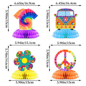 Artículos de Fiesta Retro con Temática de los Años 60, Guirnalda, Bandera, Globo Espiral, Decoraciones para Fiesta de Cumpleaños de los Años 60 - Product Image 6