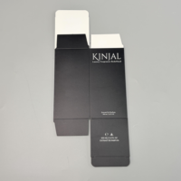 Boîte à parfum noire de luxe personnalisée, boîte en papier cosmétique imprimée à l'or pour l'emballage de flacons de parfum
