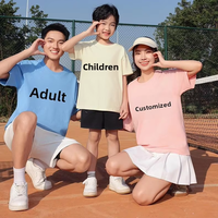 T-shirt à manches courtes et col rond 100 % coton, personnalisable avec logo, pour uniforme d'entreprise, tenue familiale décontractée, commande en gros