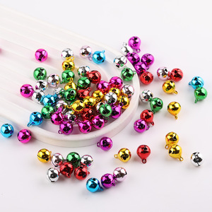 Campanas redondas de metal de colores para hacer pulseras, accesorios de joyería DIY, colores aleatorios, acabado chapado - Product Image 5