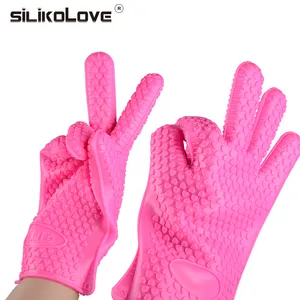 SILIKOLOVE Custom Silikon ofen handschuhe Hitze beständige Koch handschuhe für die Küche BBQ Mini Ofen handschuhe Gummi handschuh