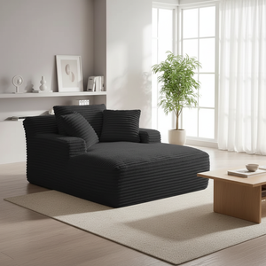 Sofá Moderno de Terciopelo para Sala de Estar, Diseño Cuadrado Extensible en Caja - Product Image 1