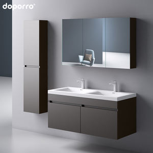 Design personalizzabile a buon mercato vanità <span class=keywords><strong>bagno</strong></span> appeso a parete mobili da <span class=keywords><strong>bagno</strong></span> armadi a specchio moderno stoccaggio Hotel finitura melaminica - Product Image 3