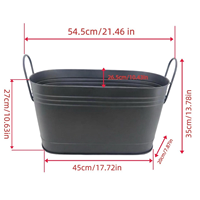 Support de rangement portable en fer forgé noir avec poignée pour allumettes/bois de chauffage/bois, utilisation intérieure ou extérieure