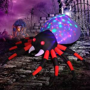 Décorations d'Halloween Extérieures Géantes Gonflables Personnalisées de 8 Pieds en Forme d'Araignée avec Lumières LED, Prix d'Usine, Vente en Gros - Product Image 1