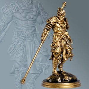 Escultura de viento chino mono Feng Shui fortuna cobre puro sol Wukong Mono chino rey estatua figura Decoración - Product Image 5