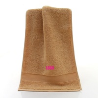 Custom Embroidery Towel Logo Light Brown Multi-color Hand Towels for Spa Bathroom Hair Salon Towels