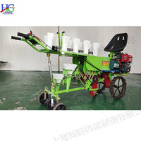Pengganti sayuran baris ganda, peralatan sulam merica bertenaga bensin 7.5 hp