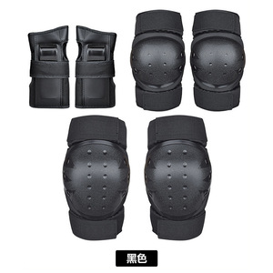 Ensemble de protection pour le patinage à roulettes pour enfants, coudières et genouillères, absorption des chocs, bleu noir, protection sportive unisexe - Product Image 3