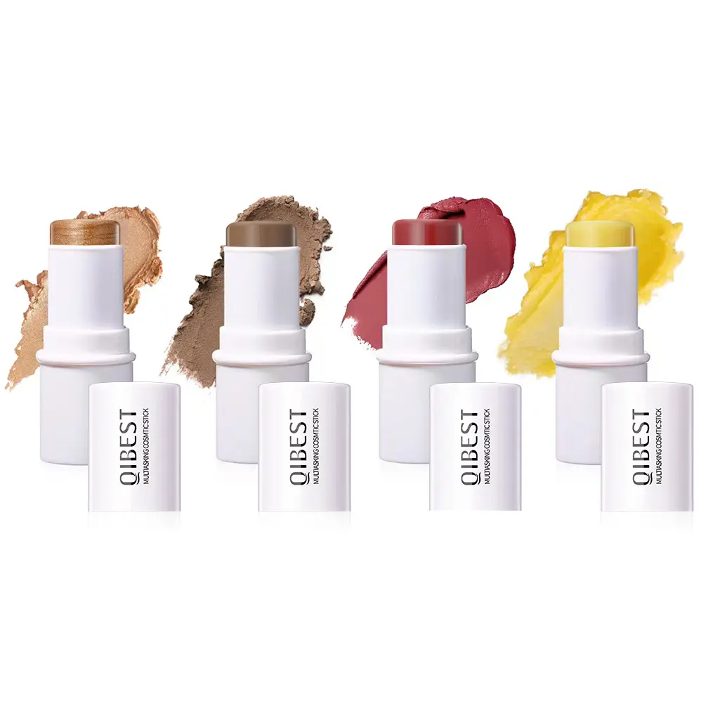 3 in 1 Private Label vegane Make-up Lidschatten creme koreanische Lippen-und Wangen tönung Farbe Wangen stäbchen Rouge Stick
