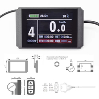 KT LCD8H Kit de conversion de vélo électrique à 5 broches pour vélos électriques Kit de conversion coloré 24V/36V/48V/60V/72V avec USB pour courant continu