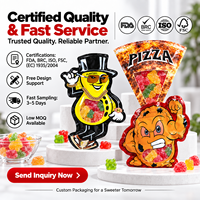 Sachets Mylar découpés en forme de dessin animé, personnalisés, imprimés, avec fermeture éclair, pour emballage de bonbons, cadeaux et snacks