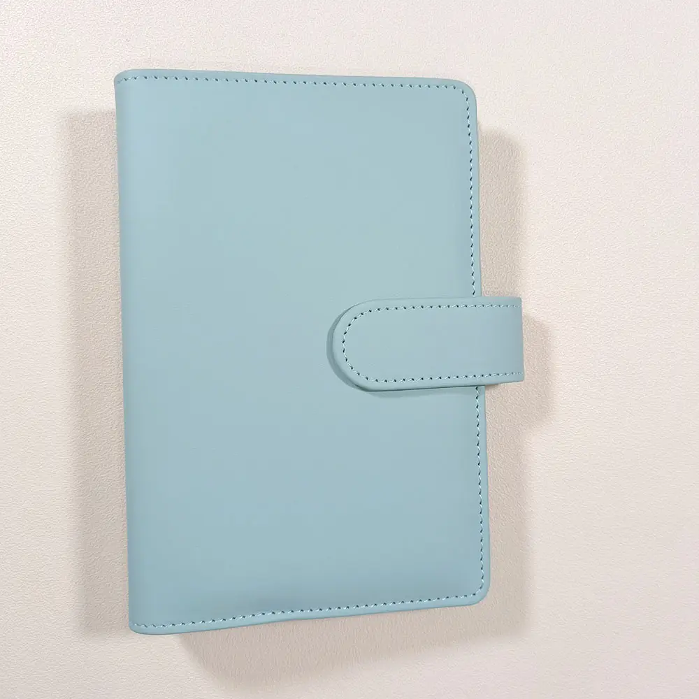 wholesale custom planner binder notebook a5 a6 ring binder budget pu leather binder clip notebook planner organizer