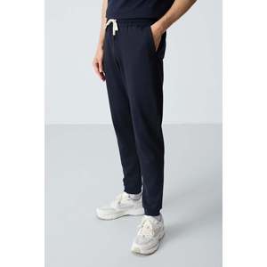 Ensemble de survêtement pour homme bleu marine en coton, coupe ample, décontracté, respirant, pour adulte - Product Image 3