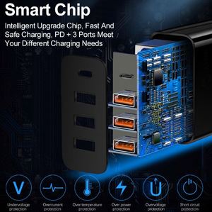 2024 New Product 2A 3USB+PD Type-C Mobile Charger Multi-Interface Travel <b>Charging</b> Head Cross Border Wholesale - Product Image 6