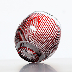 Copa <span class=keywords><strong>de</strong></span> Cristal Tallado Estilo Edo Personalizada, Ecológica, <span class=keywords><strong>de</strong></span> Alta Gama, para Vino Importado - Cristal Clásico con <span class=keywords><strong>Corte</strong></span> <span class=keywords><strong>de</strong></span> Diamante Rojo - Product Image 3