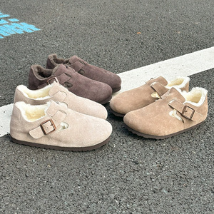 Chaussures d'hiver pour femmes en cuir véritable doublées de <span class=keywords><strong>fourrure</strong></span> de renard, légères, antidérapantes, à bout rond, pour un style élégant - Product Image 2