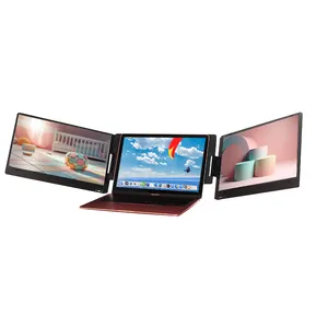 14-Zoll-Telefon Externer Laptop Erweiterter geteilter tragbarer Full-HD-Bildschirm Laptop-Erweiterung Dreifacher tragbarer Monitor