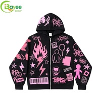 Ventes en gros de sweats à capuche personnalisés de haute qualité, en coton lourd 100%, impression DTG, style streetwear Y2k pour hommes