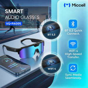 Lunettes intelligentes Miccell PAG05 avec puces AI, caméra 8MP, batterie 270mAh, charge magnétique, assistant vocal AI, appels vocaux - Product Image 3