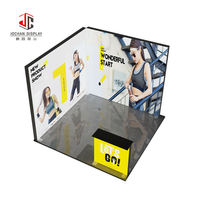 Mur de fond portable de luxe à montage rapide, présentoir d'exposition personnalisé avec boîte à lumière pour salons professionnels et promotions