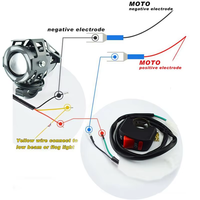 FDN Pièces de Moteur Accessoires Moteur Lumières U7 RGB Angel Eye Flash Led Phare pour Moto Scooter E-Bike Luces Led Para Motos