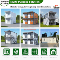 Maison conteneur modulaire en acier de 40 pieds, préfabriquée, villa de luxe, bureau moderne, espace de vie