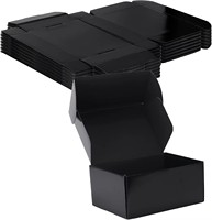 Boîte d'expédition noire vierge personnalisée avec impression couleur, en carton ondulé, faible MOQ, pliable, pour emballage cadeau